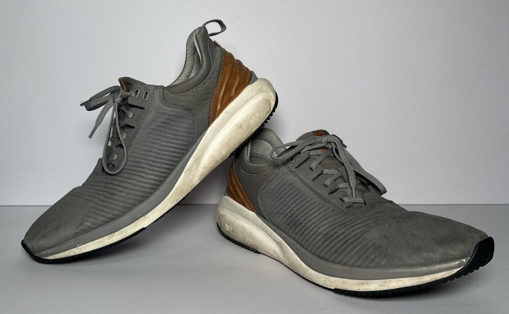 TR1 LUXE MEN'S SHOES SIZE 10 M GRAY NUBUCK LACE UP Johnston & Murphy